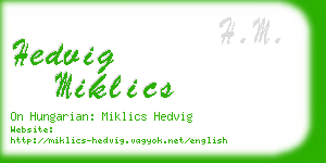 hedvig miklics business card